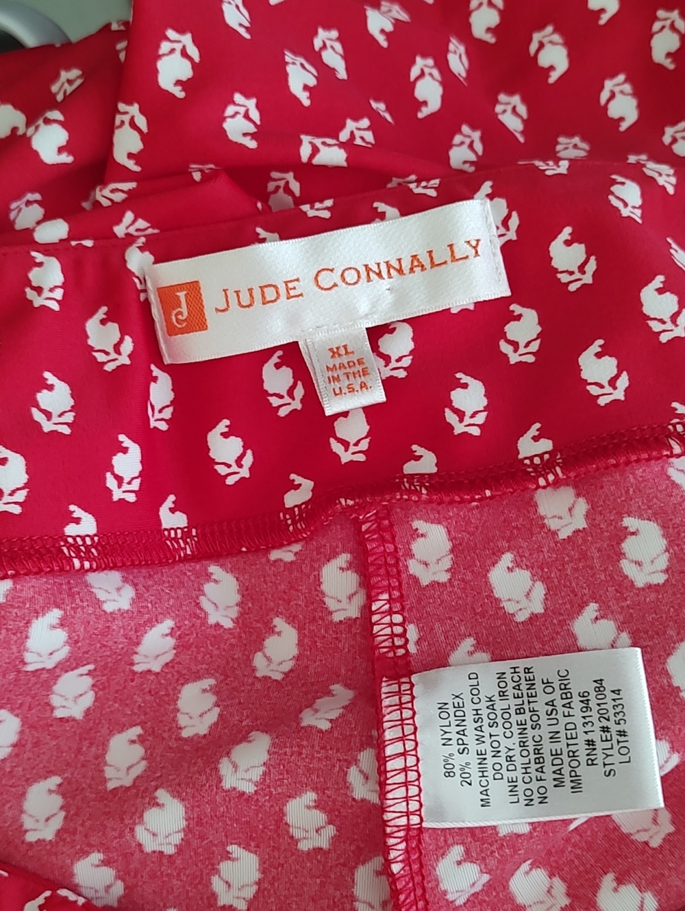 Jude Connally Lucia Cropped Pants Foulard Red XL - Picture 9 of 10